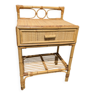 Rattan bedside table
