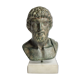Bust of Esculape in patinated plaster on marble base, 21 cm