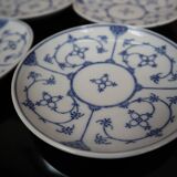 6 bowls Jager Eisenberg Blau Saxony blue and white porcelain