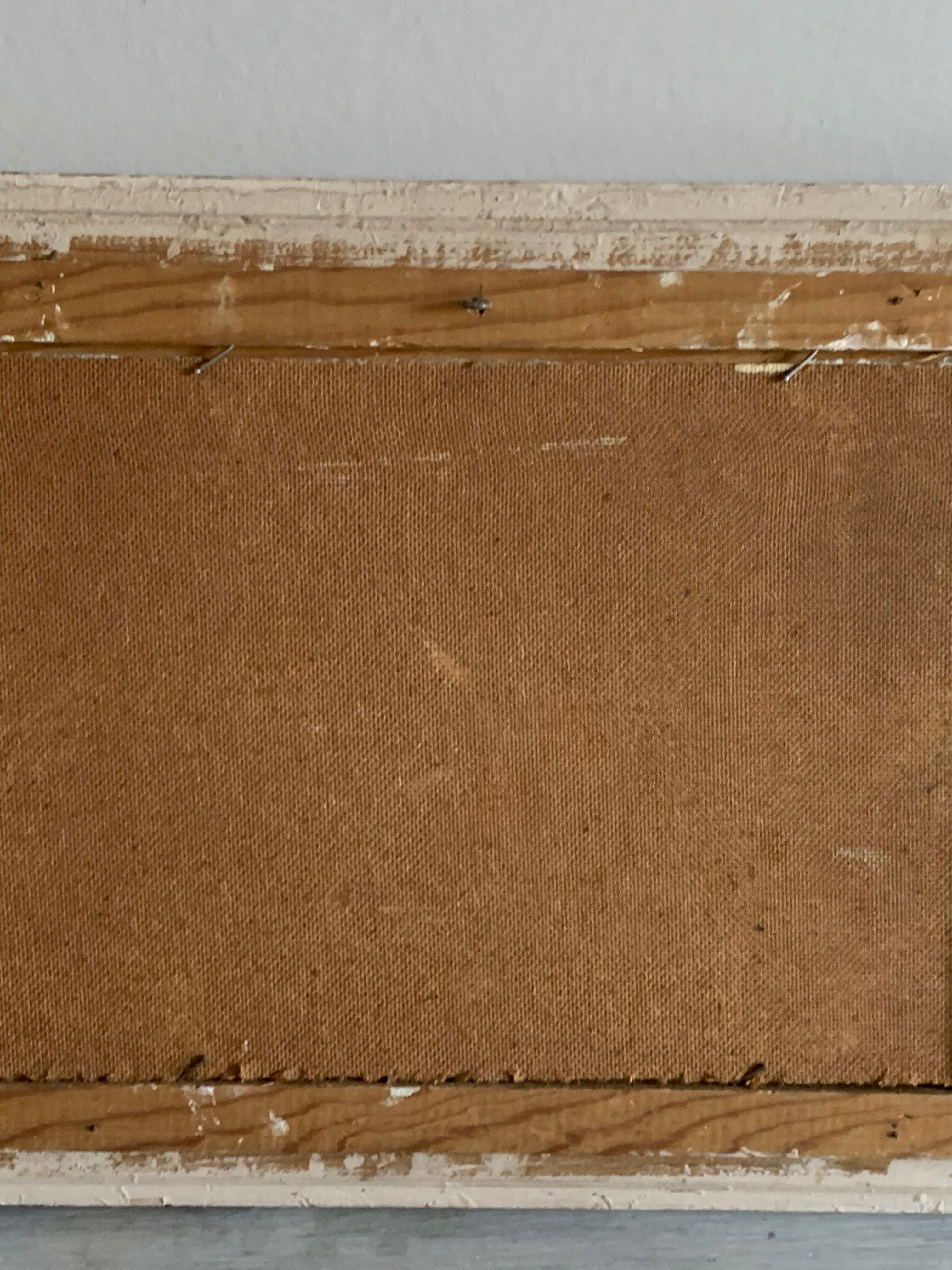 Framed wood painting