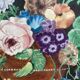 Oil painting on wood flowers signed Grumet