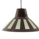 Vintage 1970s Space Age UFO Pendant Lamp | Brown White