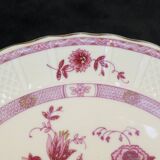 Compotier en porcelaine bernardaud limoges décor fleur rose / pourpre