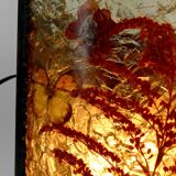Corner wall light from the potters of Accolay in patinated copper and fractal resin,