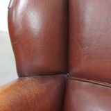 Sheepskin Leather Wingback Chair