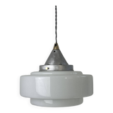Vintage Art Deco opaline pendant light 28 cm