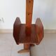 Vintage folk art magazine rack side table