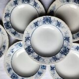 Deep plates x 6 from the French manufacturer Sarreguemines, Aïda collection. Old and rare