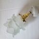 Glass and porcelain flower wall lamp