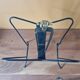 Jacques Adnet (1900-1984) - Black lacquered metal and brass magazine rack