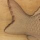 Cake mold - Kashigata - carp - Japan, Showa. Carved cherry tree. ob17