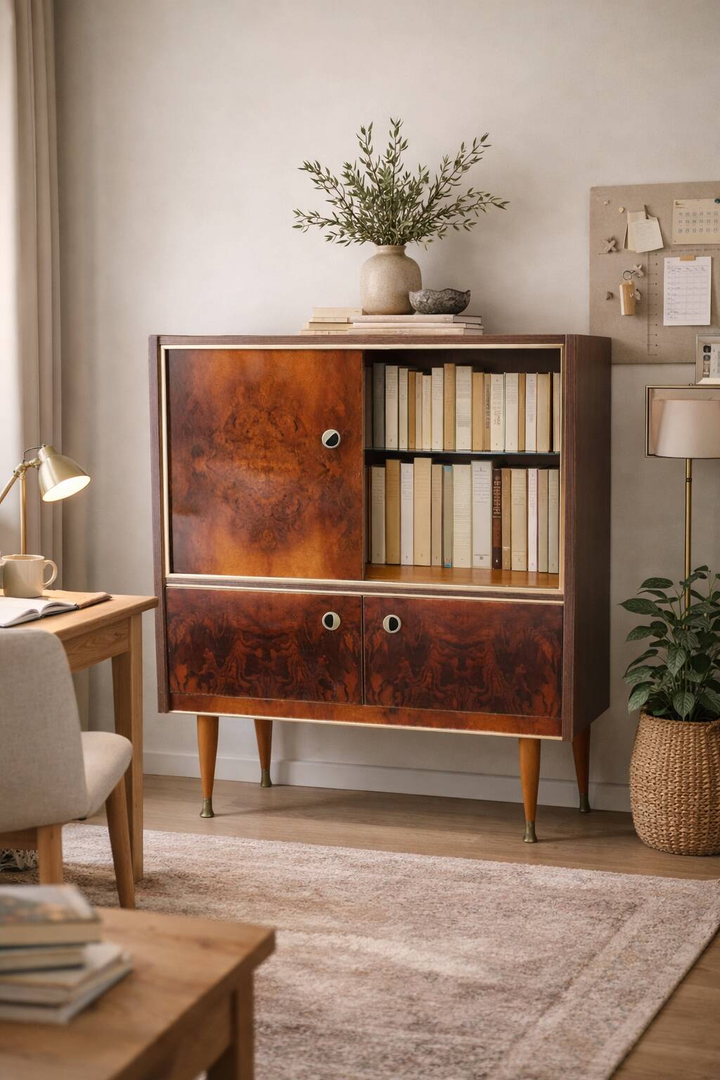 Vintage walnut buffet bar