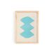 Collection de 4 peintures abstraites col. bleu clair signées Eawy
