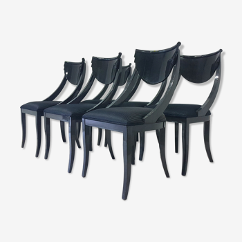 Ensemble de 6 chaises à manger par Pietro Constantini pour Ello Italie années 1970