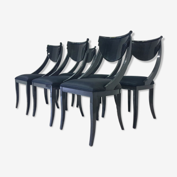 Set of 6 dining chairs by Pietro Constantini for Ello Italy 1970s