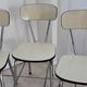Set of 3 pale yellow chairs in Formica 70s