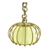 Vintage rattan pendant light
