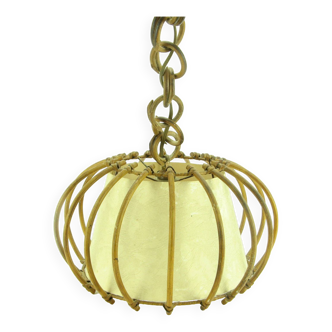 Vintage rattan pendant light