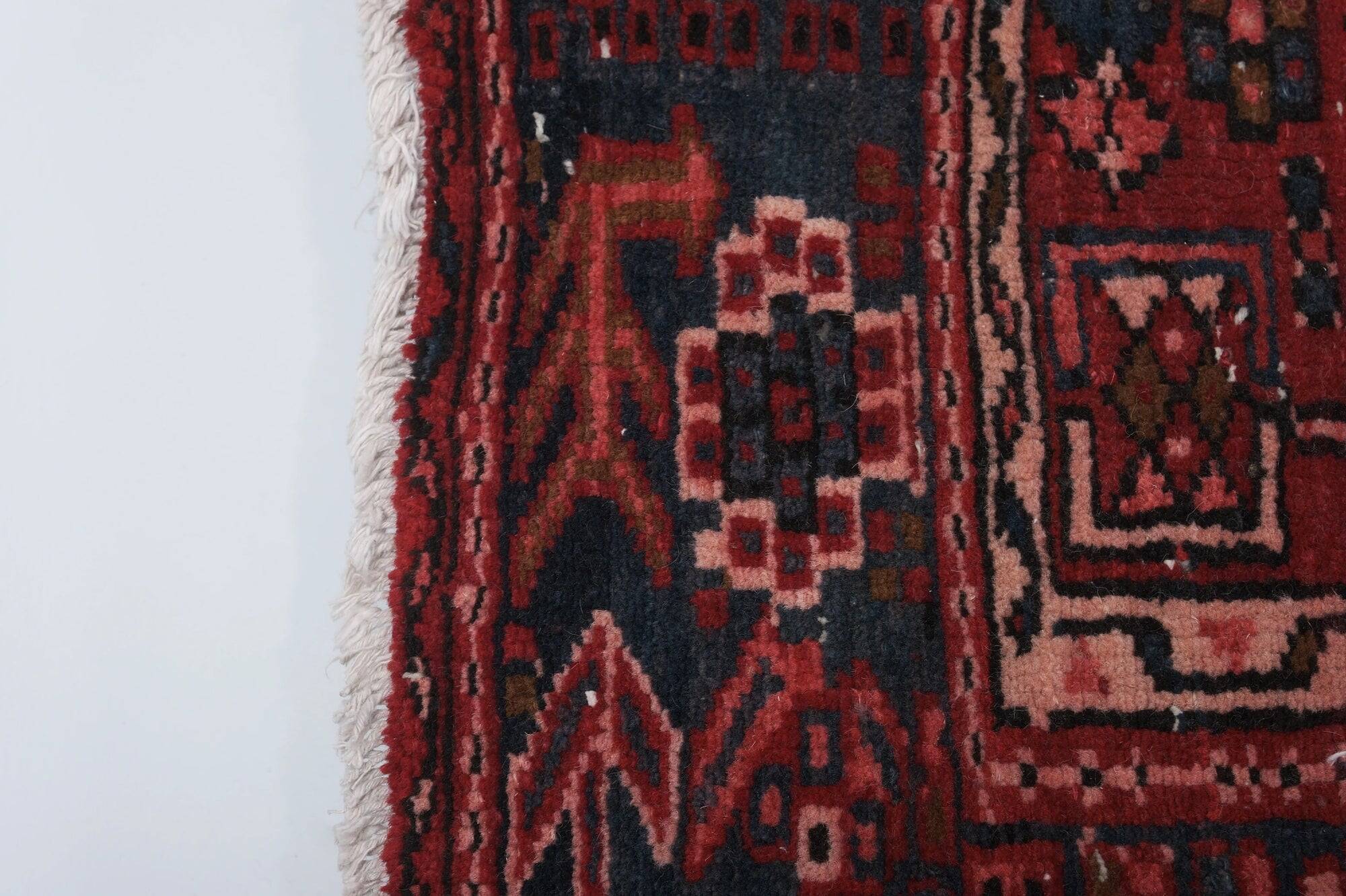 Vintage Turkish hallway rug 112x330 cm