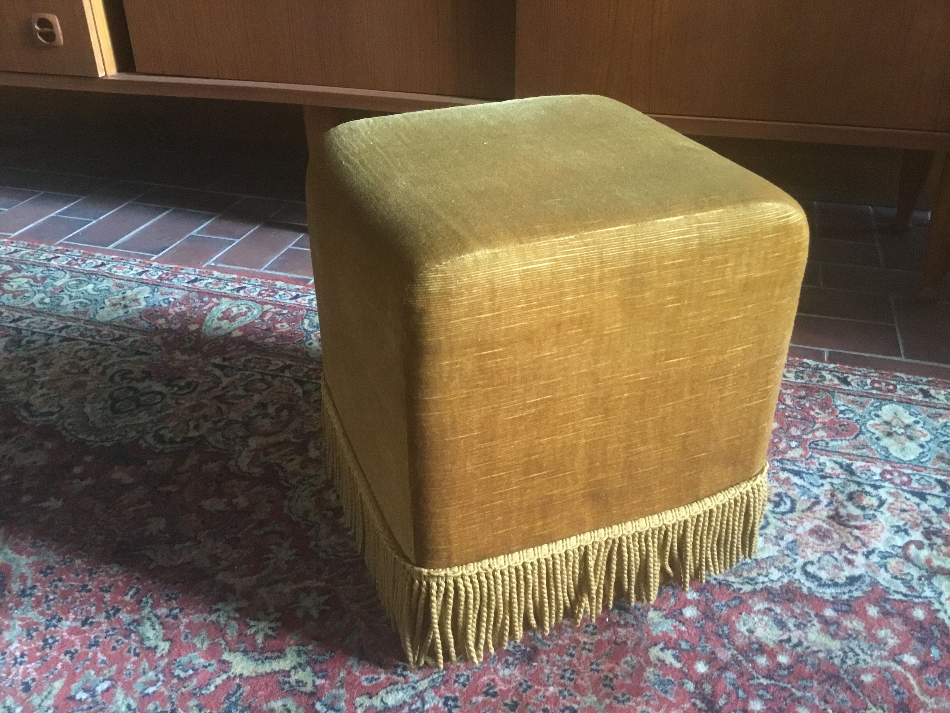 Ottoman has fringes vintage