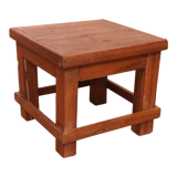 Old small Burmese teak workshop bedside table / ideal in a harness to put 1 plant or e