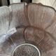 Very large vintage salad bowl with a stylised flower petal pattern H14.5