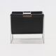 Brabantia Leather & Chrome Magazine Rack 1970s