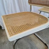 Ensemble de 2 chaises Cesca vintage de Marcel Breuer : chaises de salle à manger en osier style Mid-Century Modern