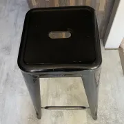 Genuine TOLIX H75 industrial high bar stool stackable black
