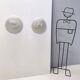 Pair of Round Murano Glass Ceiling Lights or Sconces, Italy