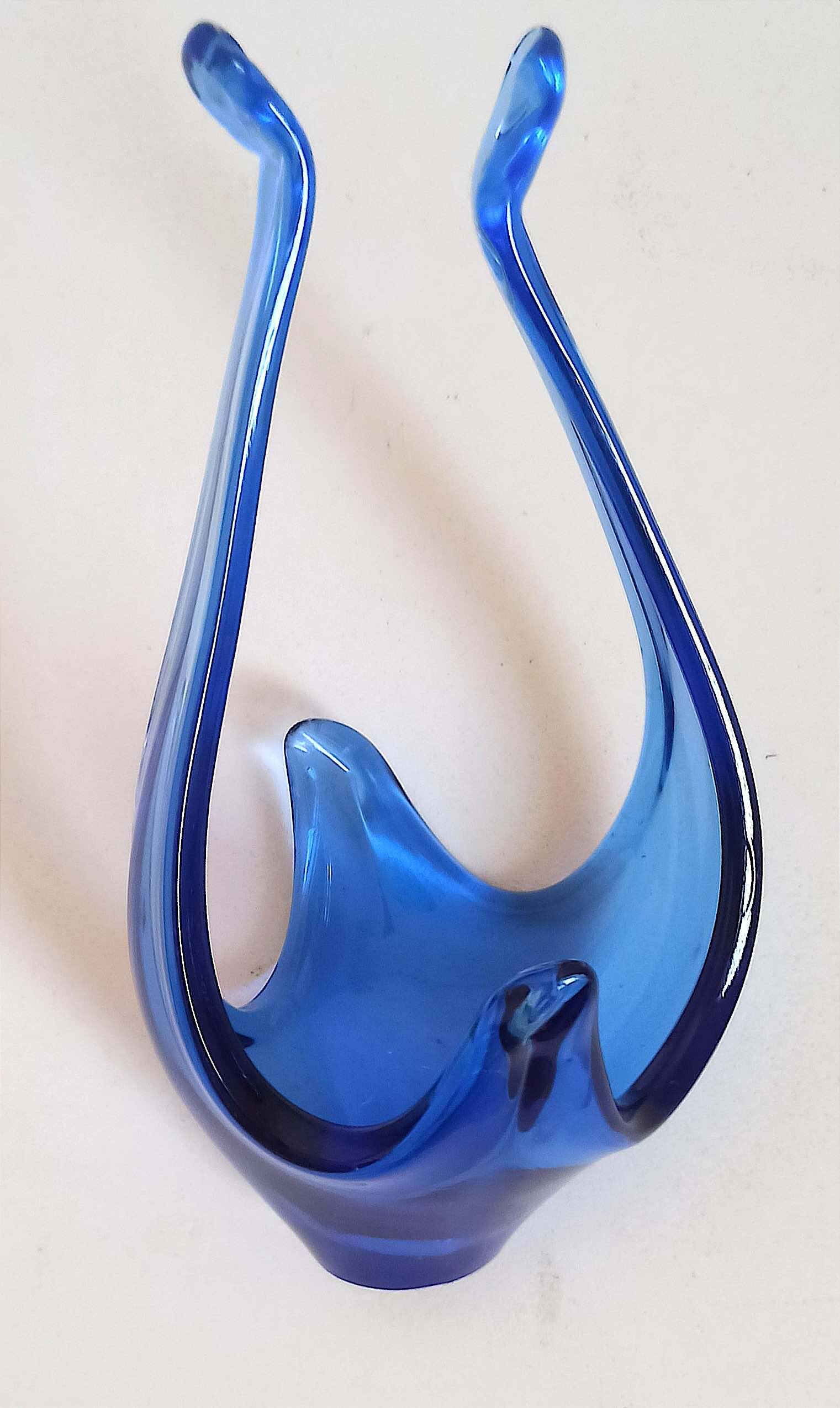 Viartec basket blue Colbat 70s Height 29.4 cm