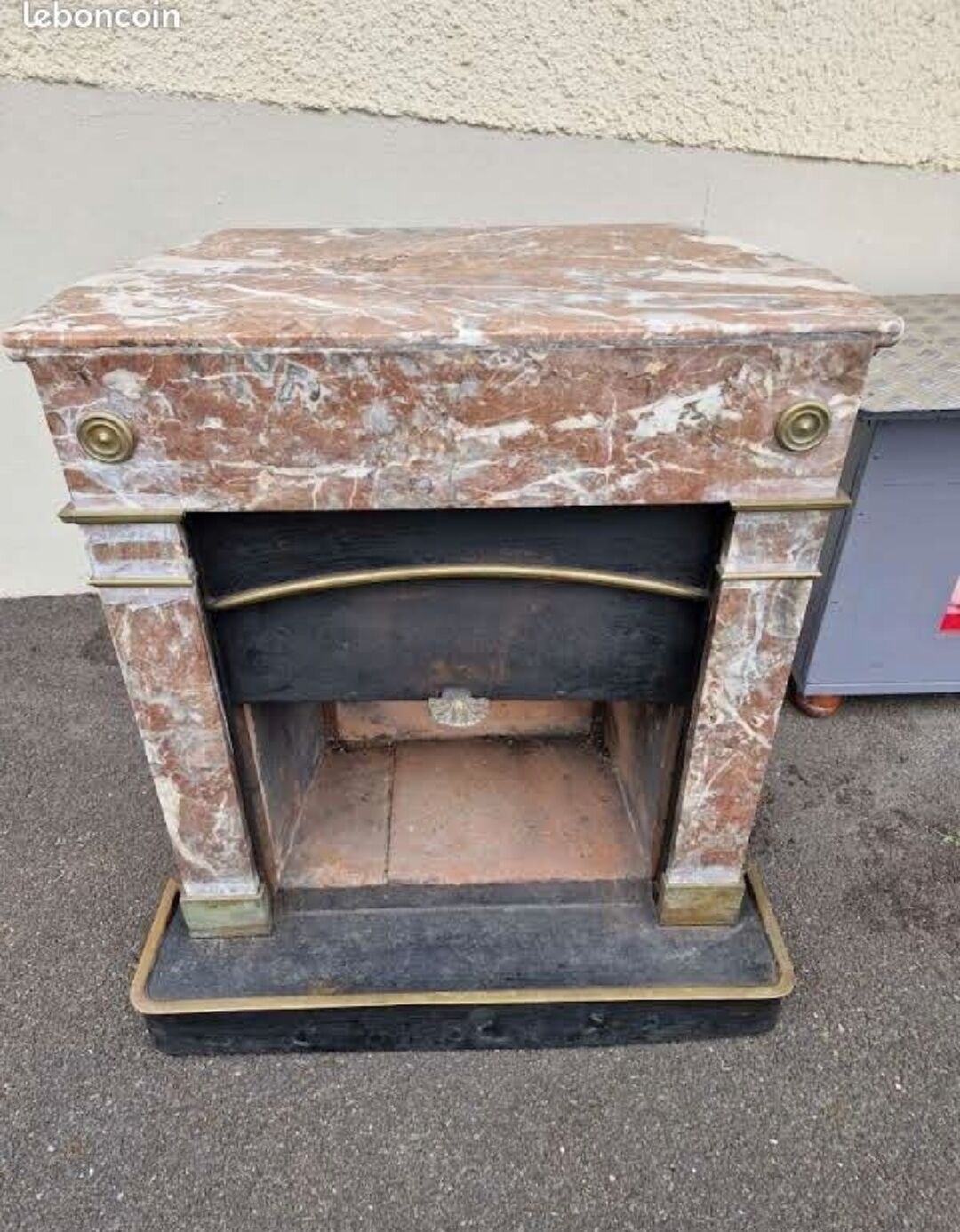 Stove fireplace old marble