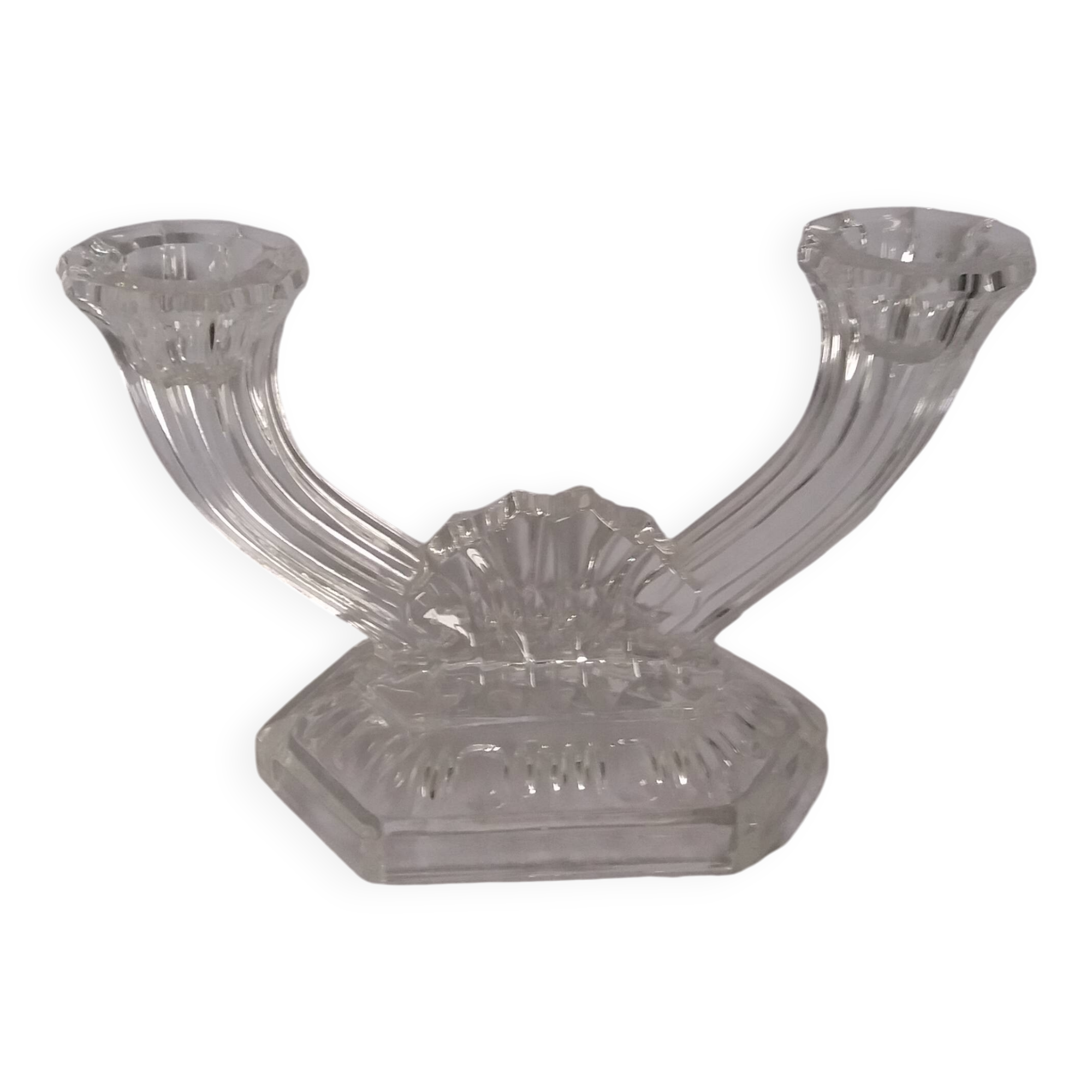 Art Deco chandelier/candlestick, Buder crystal, 1930