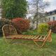 Lit ou banquette corbeille en rotin