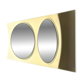 Miroir mural italien OVNI, plastique ivoire flexible, design vintage de l'ère spatiale,