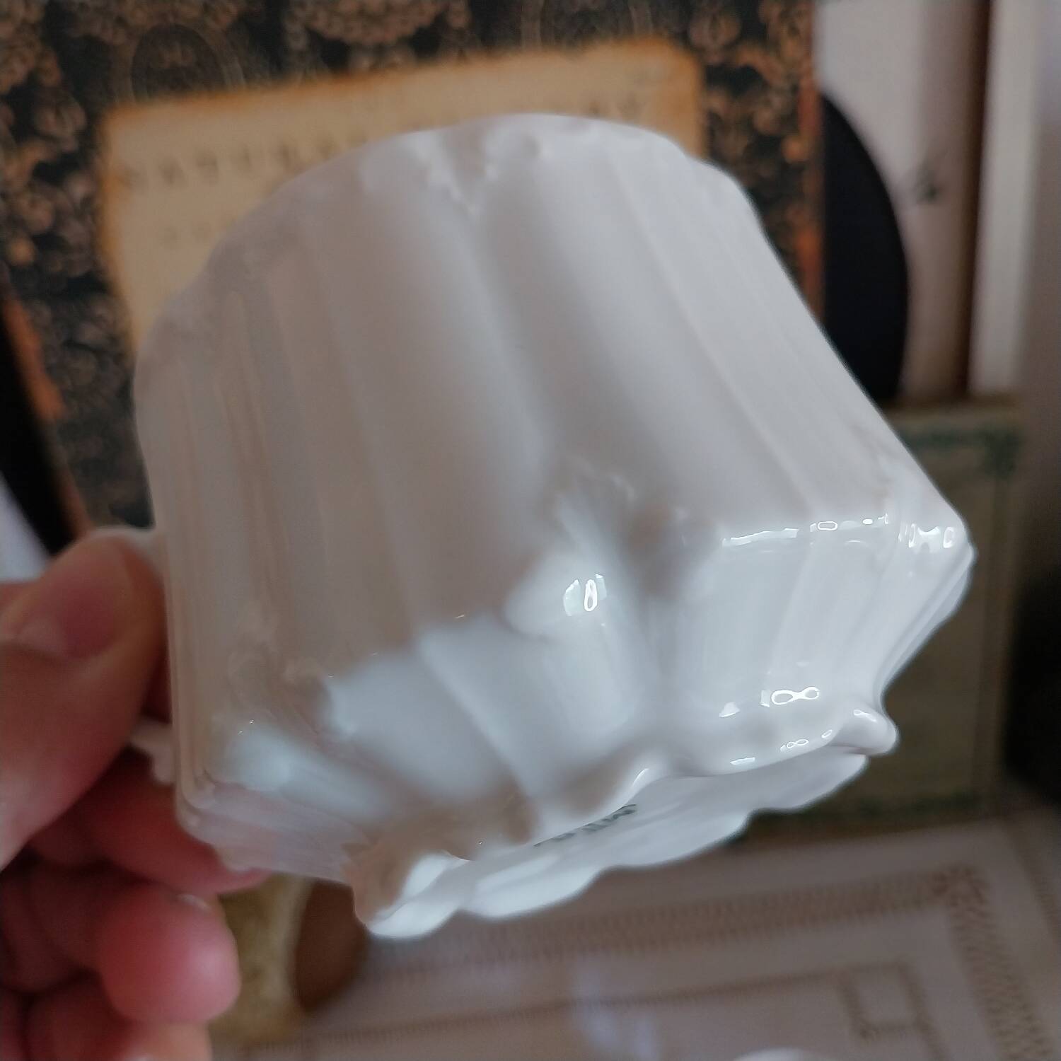 Antique white art nouveau porcelain cups