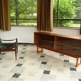 Danish Modern Leather High Back Safari Chair by Erik Wørts for Nils Eillersen, 1960s