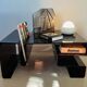 Large coffee table in smoked acrylic glass, France, 1970s