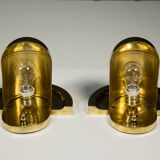 Appliques en laiton cubiste uniques années 1920