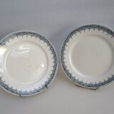 Old plates flat blue décor