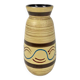 Ethnic trendy striated ivory vase from the 60s