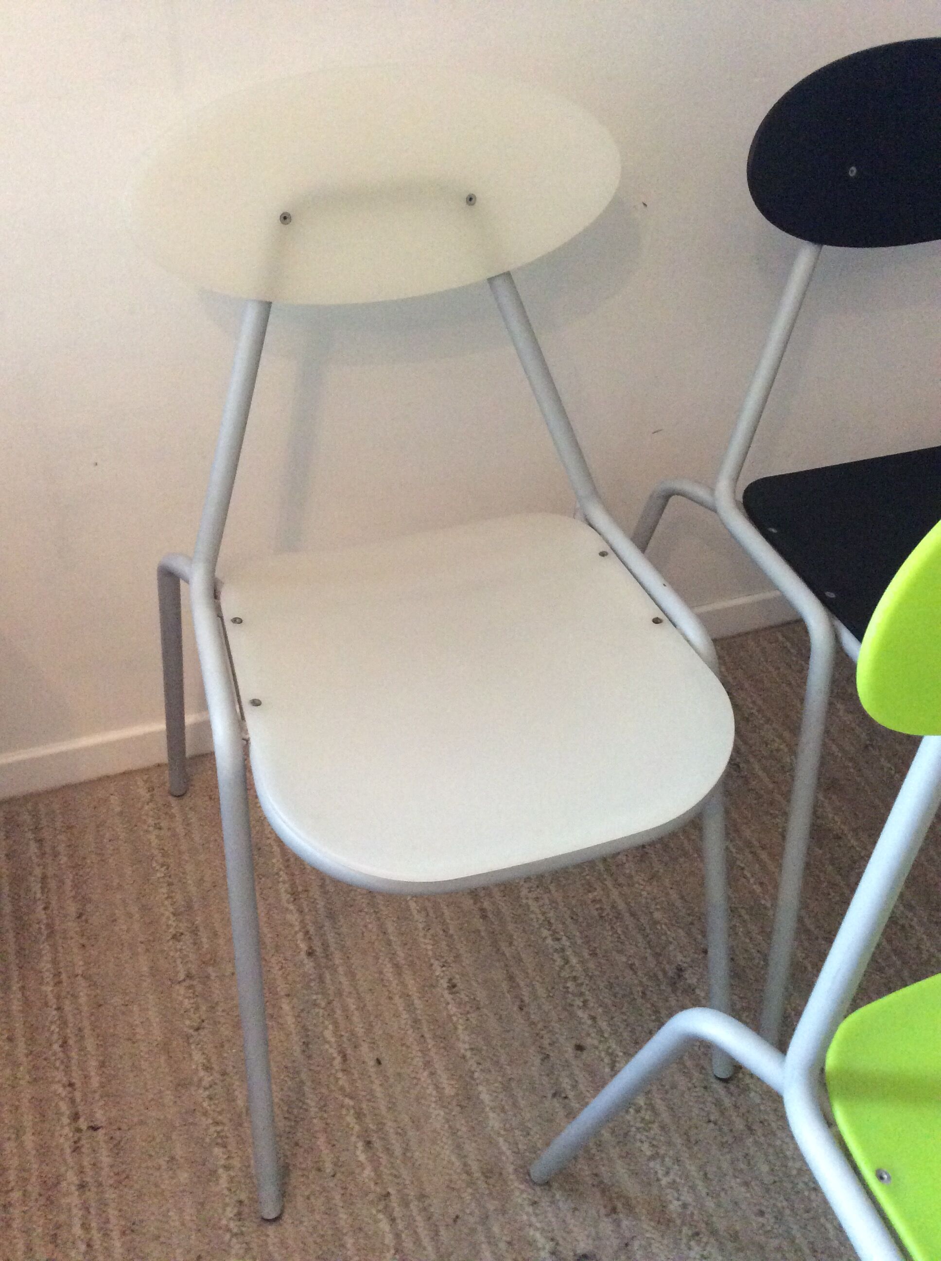 Series of 3 emu italy chairs from the 80s