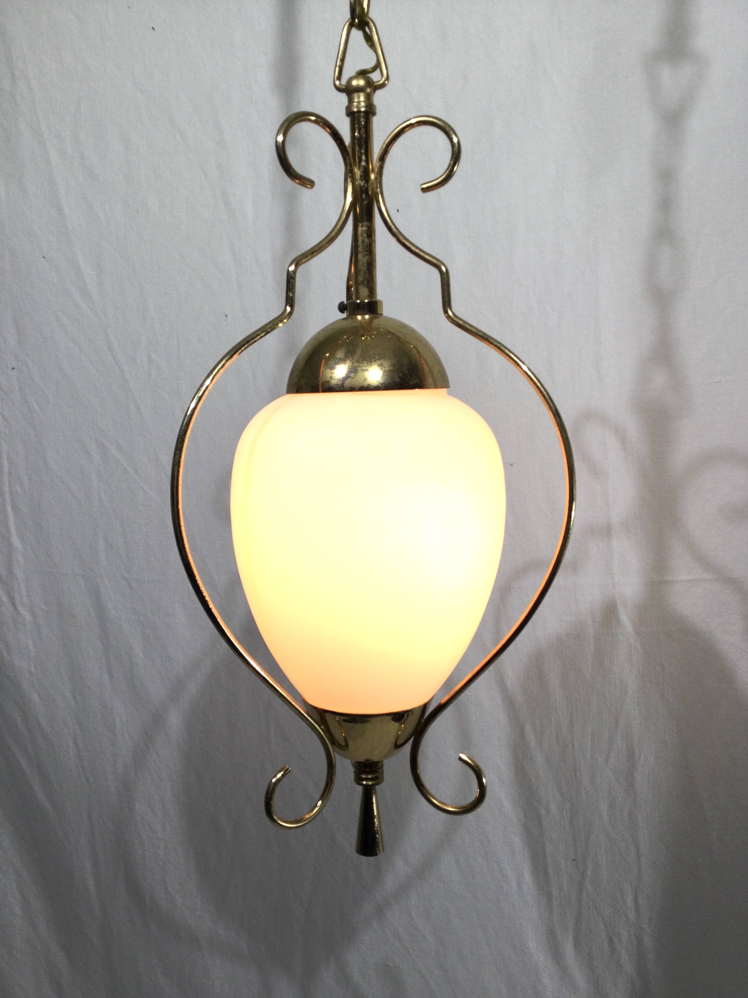 1-light lantern in gold metal