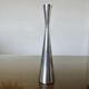 Series of 3 Scandinavian "diabolo" candlesticks in aluminum 1970