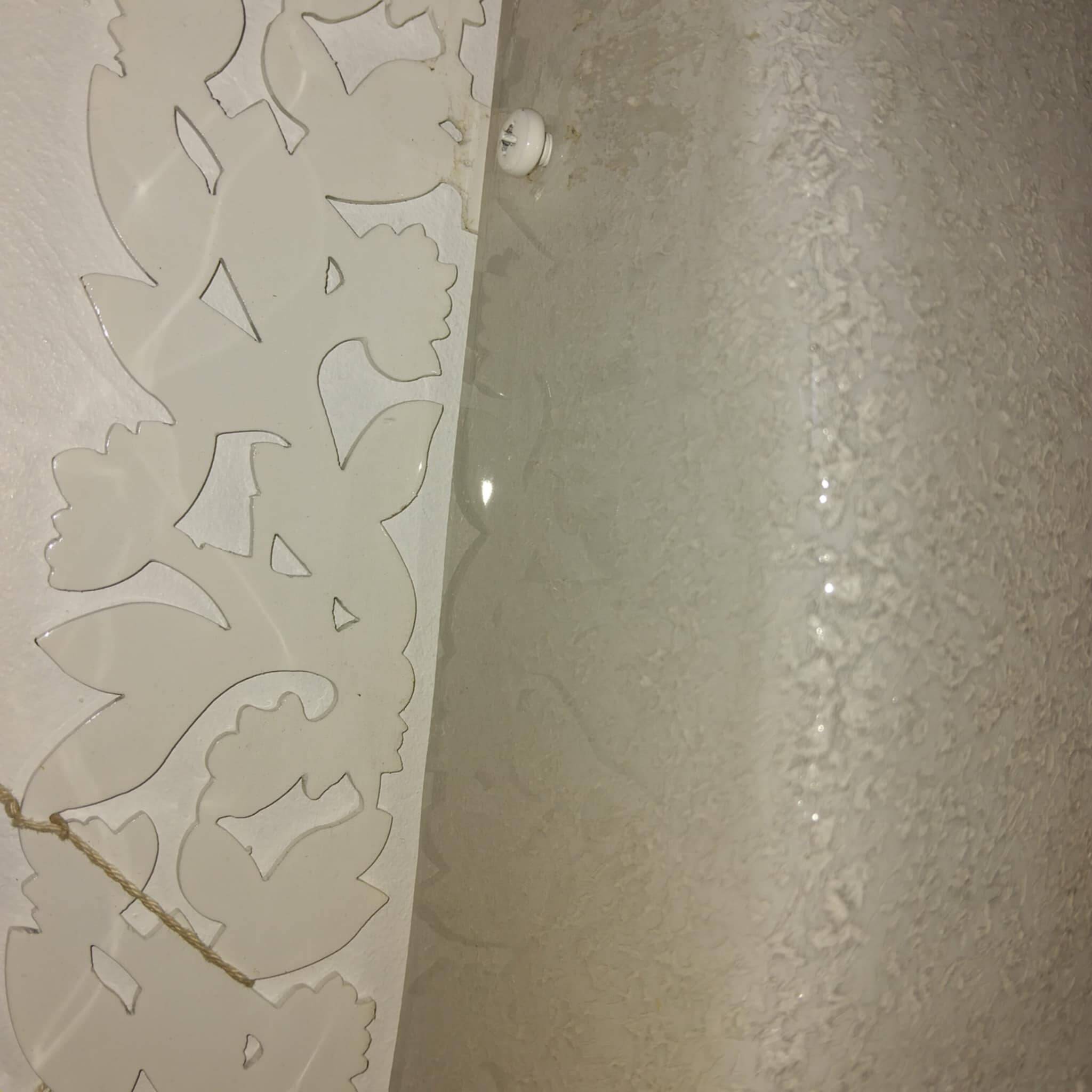 ARTELUCE applique murale carrée en verre de Murano et métal années 70/80