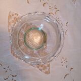 Vase ball cast glass corrugated collar