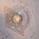 Vase ball cast glass corrugated collar