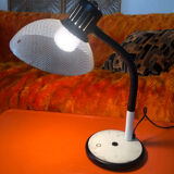 Flexible perforated metal desk lamp