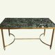 1960 brass and marble coffee table