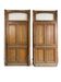 Pair of solid oak entrance doors from the 19th century.